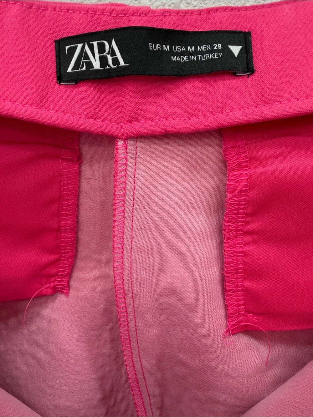 Zara Hot Pink Wrap-Front Mini Skort - Picture 3 of 4